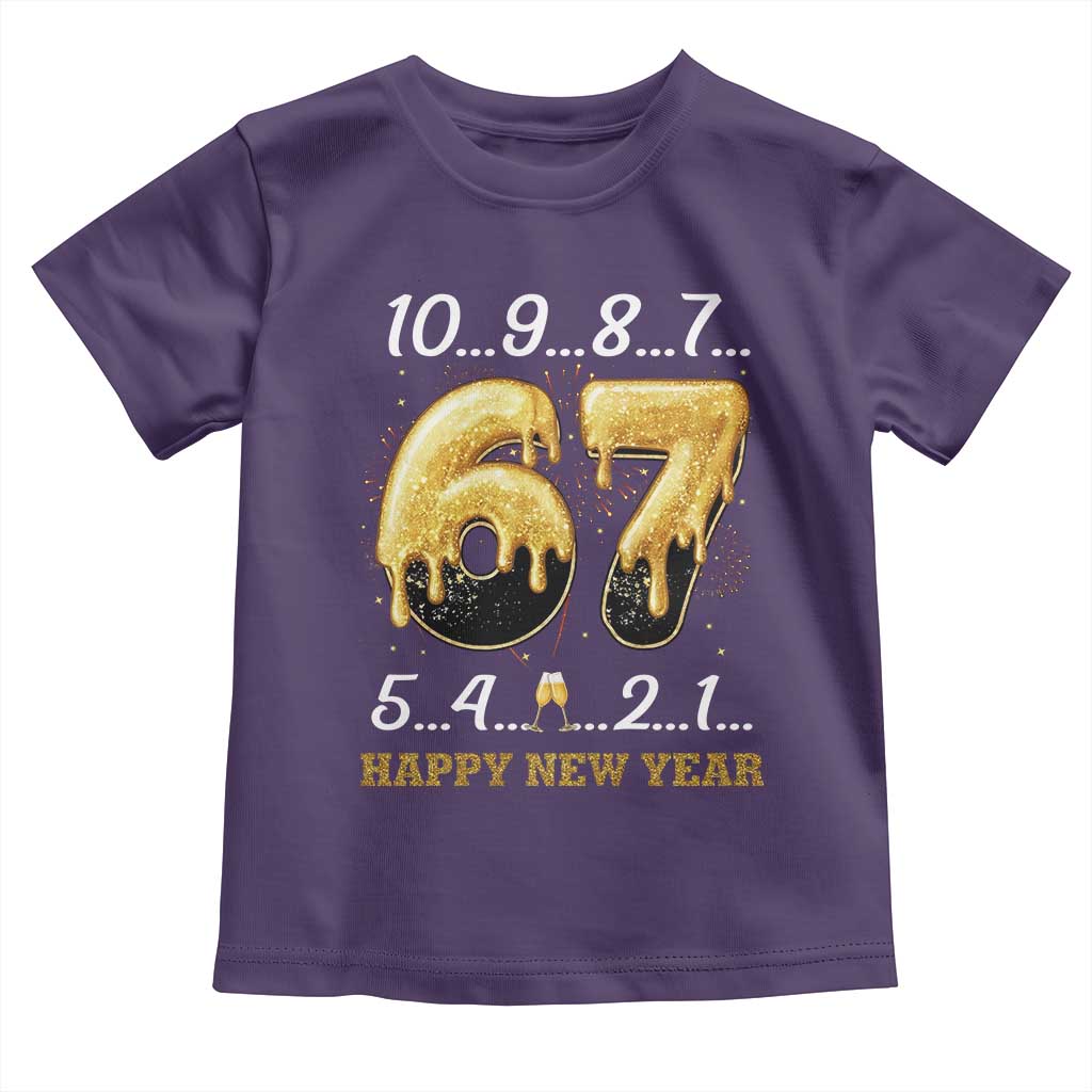 67 Six Seven Meme Toddler T Shirt Happy New Year 2026 TS14 Purple Print Your Wear