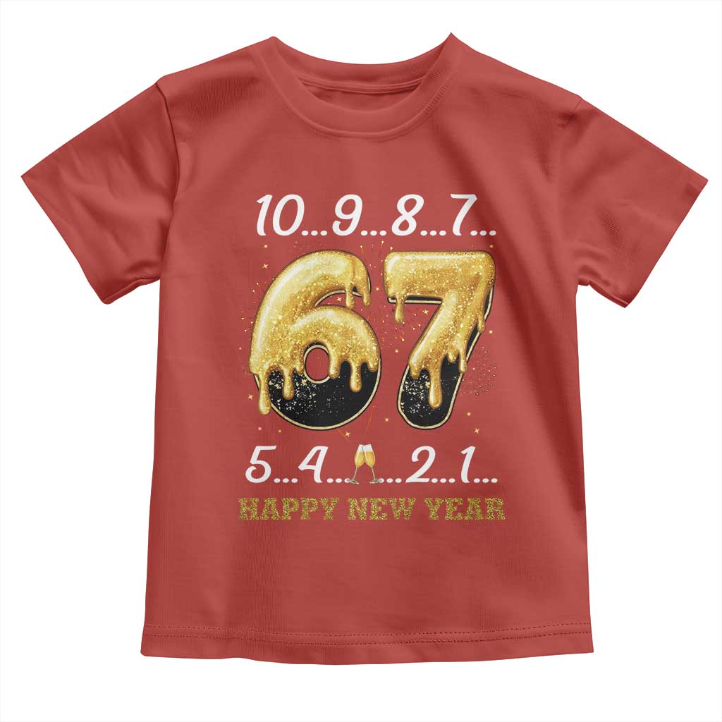 67 Six Seven Meme Toddler T Shirt Happy New Year 2026 TS14 Red Print Your Wear