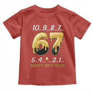 67 Six Seven Meme Toddler T Shirt Happy New Year 2026 TS14 Red Print Your Wear