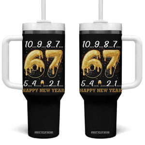 67 Six Seven Meme Tumbler With Handle Happy New Year 2026 TS14 One Size: 40 oz Black Print Your Wear
