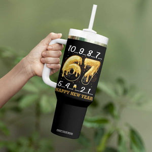 67 Six Seven Meme Tumbler With Handle Happy New Year 2026 TS14 Print Your Wear