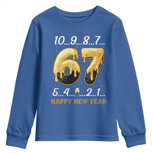 67 Six Seven Meme Youth Sweatshirt Happy New Year 2026 TS14 Royal Blue Print Your Wear