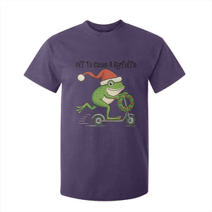 Off To Cause A Kerfuffle T Shirt For Kid Funny Frog Christmas Meme Weirdcore TS14 Purple Print Your Wear