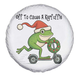 Off To Cause A Kerfuffle Spare Tire Cover Funny Frog Christmas Meme Weirdcore TS14 Print Your Wear