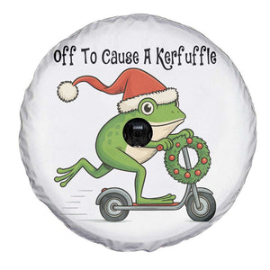 Off To Cause A Kerfuffle Spare Tire Cover Funny Frog Christmas Meme Weirdcore TS14 Print Your Wear