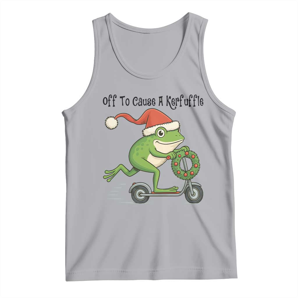 Off To Cause A Kerfuffle Tank Top Funny Frog Christmas Meme Weirdcore TS14 Athletic Heather Print Your Wear
