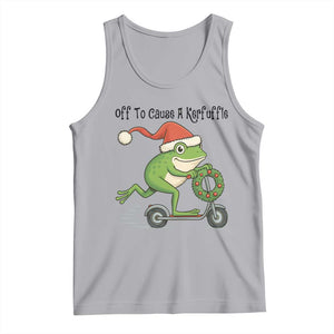 Off To Cause A Kerfuffle Tank Top Funny Frog Christmas Meme Weirdcore TS14 Athletic Heather Print Your Wear