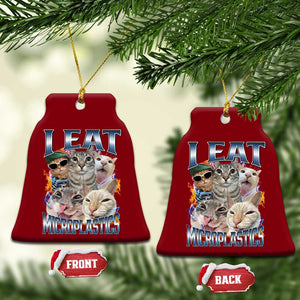 Funny Cat Meme Ceramic Ornament I Eat Microplastics TS14 Print Your Wear