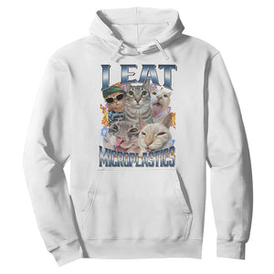 Funny Cat Meme Hoodie I Eat Microplastics TS14 White Print Your Wear