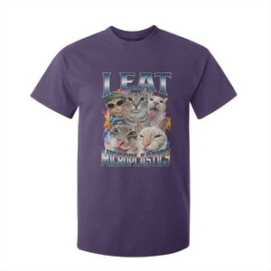 Funny Cat Meme T Shirt For Kid I Eat Microplastics TS14 Purple Print Your Wear