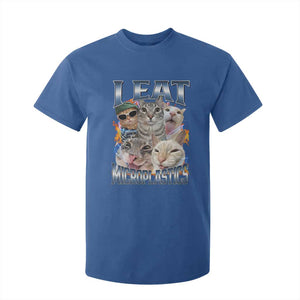 Funny Cat Meme T Shirt For Kid I Eat Microplastics TS14 Royal Blue Print Your Wear
