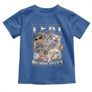 Funny Cat Meme Toddler T Shirt I Eat Microplastics TS14 Royal Blue Print Your Wear