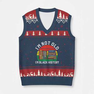 Black History Month V-Neck Knit Sweater Vest I Am Not Old I Am Black History Month TS14 Navy Red Print Your Wear