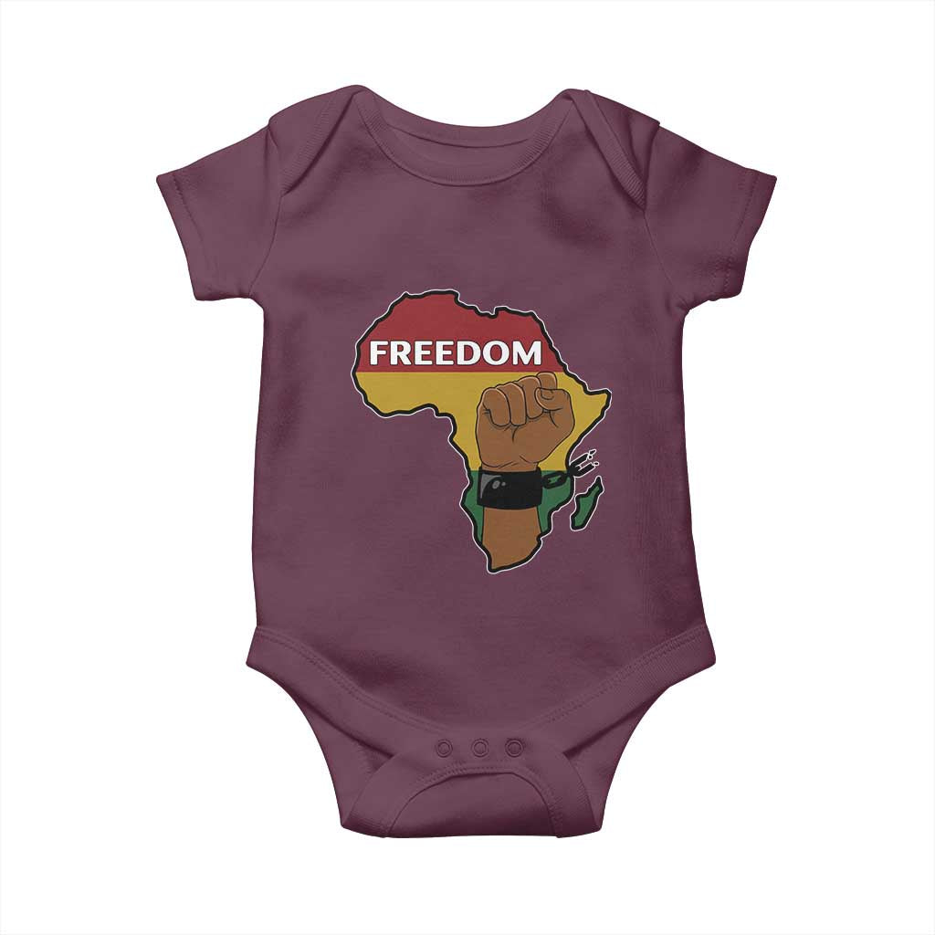 Africa Freedom Liberation Black Power Baby Onesie TS14 Maroon Print Your Wear