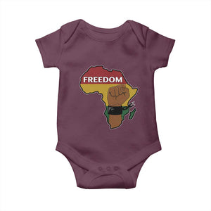 Africa Freedom Liberation Black Power Baby Onesie TS14 Maroon Print Your Wear