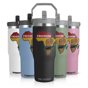 Africa Freedom Liberation Black Power Flip Straw Tumbler TS14 Print Your Wear