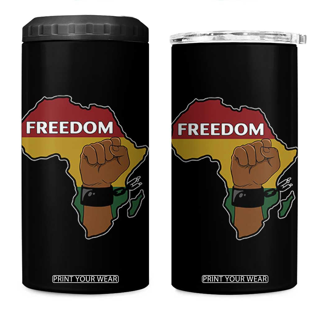 Africa Freedom Liberation Black Power 4 in 1 Can Cooler Tumbler TS14 One Size: 16 oz Black Print Your Wear
