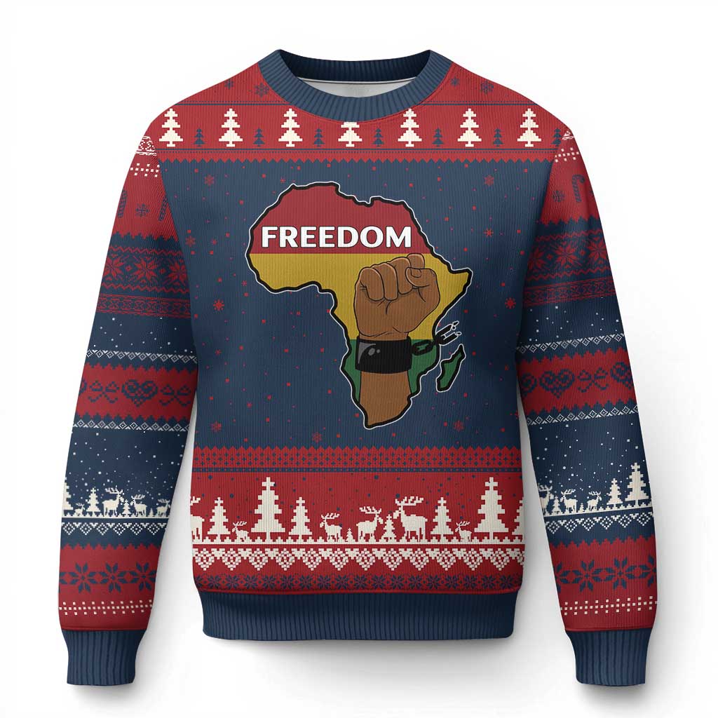 Africa Freedom Liberation Black Power Ugly Christmas Sweater TS14 Navy Red Print Your Wear