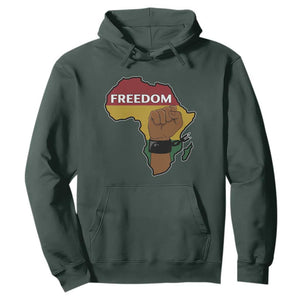 Africa Freedom Liberation Black Power Hoodie TS14 Dark Forest Green Print Your Wear