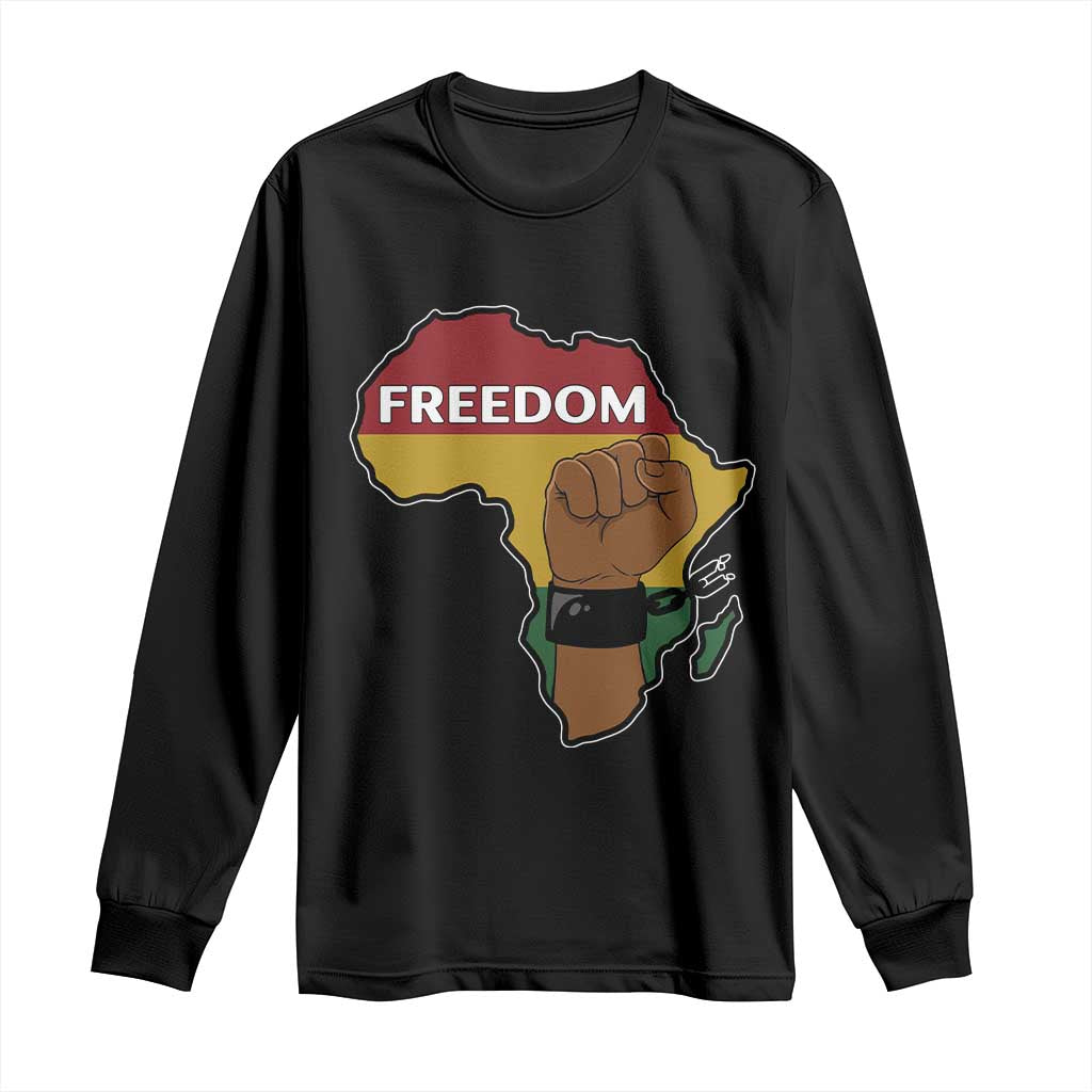 Africa Freedom Liberation Black Power Long Sleeve Shirt TS14 Black Print Your Wear
