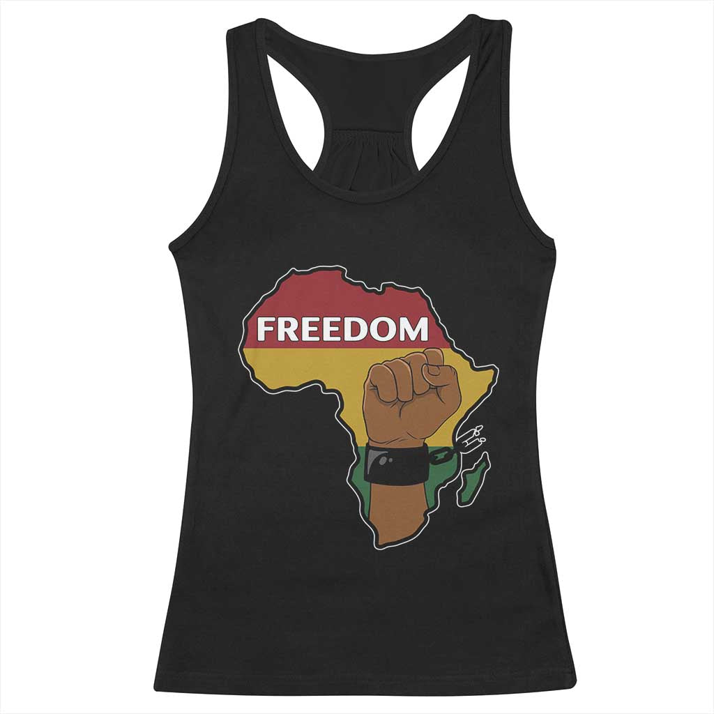 Africa Freedom Liberation Black Power Racerback Tank Top TS14 Black Print Your Wear