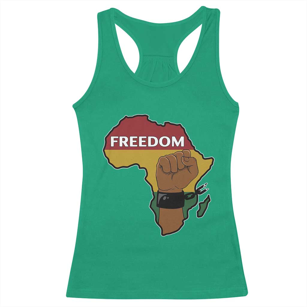 Africa Freedom Liberation Black Power Racerback Tank Top TS14 Irish Green Print Your Wear