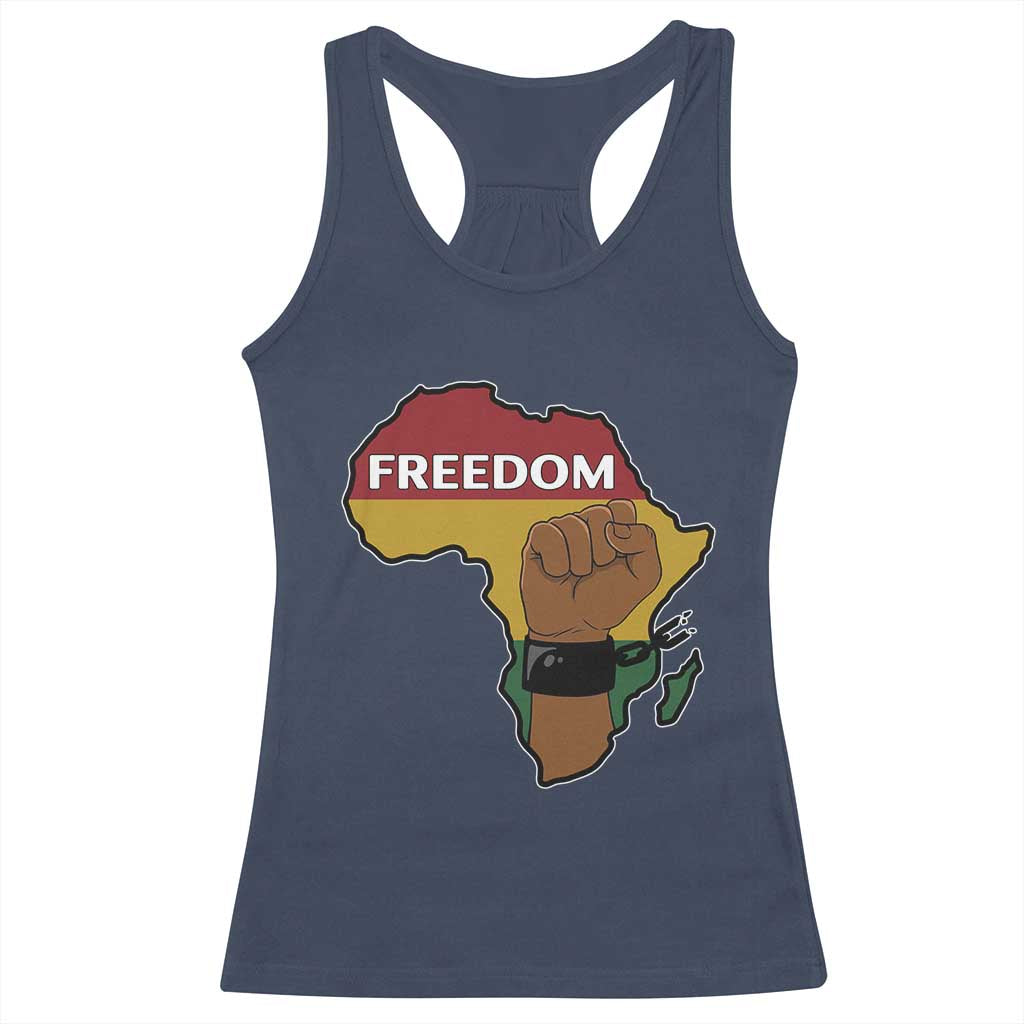 Africa Freedom Liberation Black Power Racerback Tank Top TS14 Navy Print Your Wear