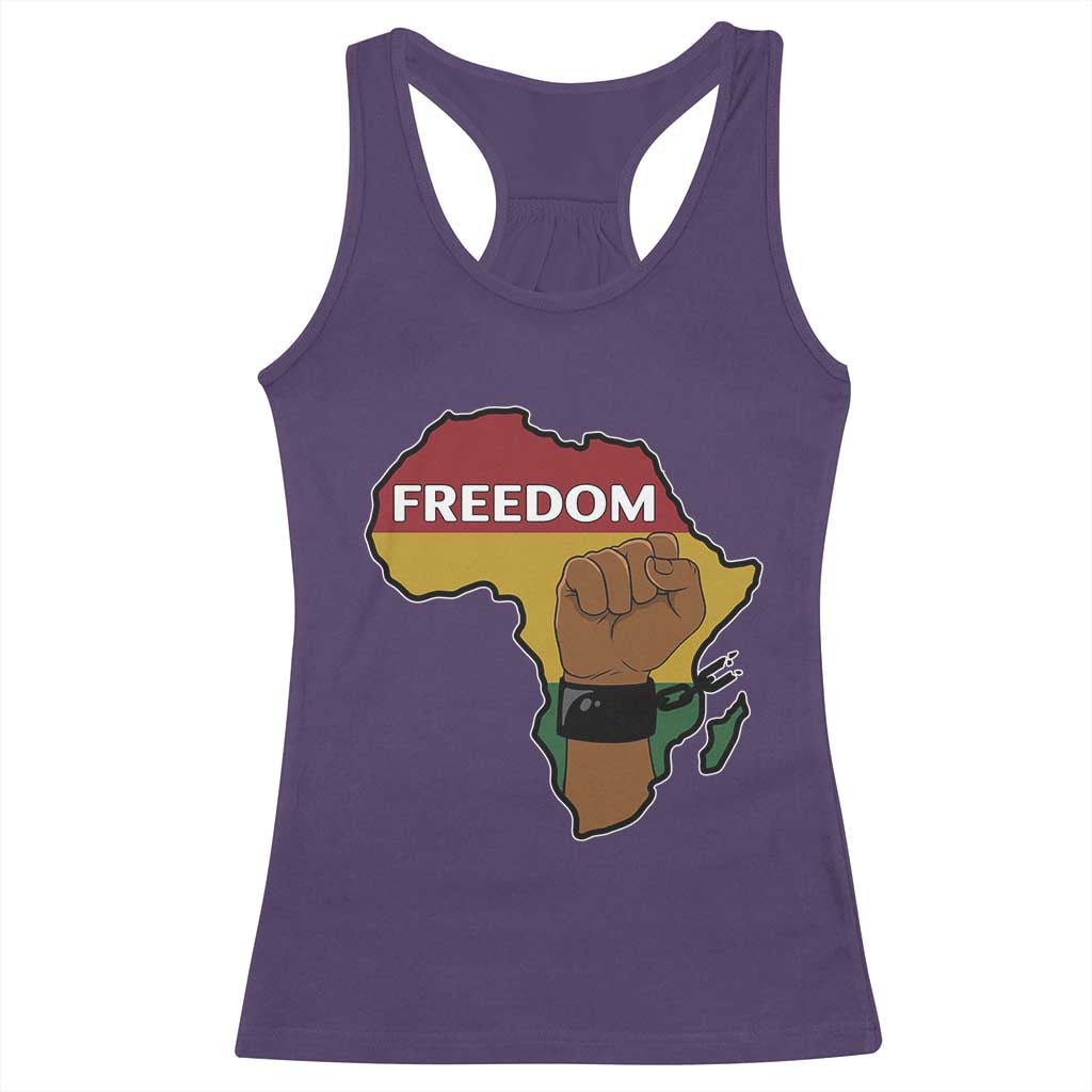 Africa Freedom Liberation Black Power Racerback Tank Top TS14 Purple Print Your Wear