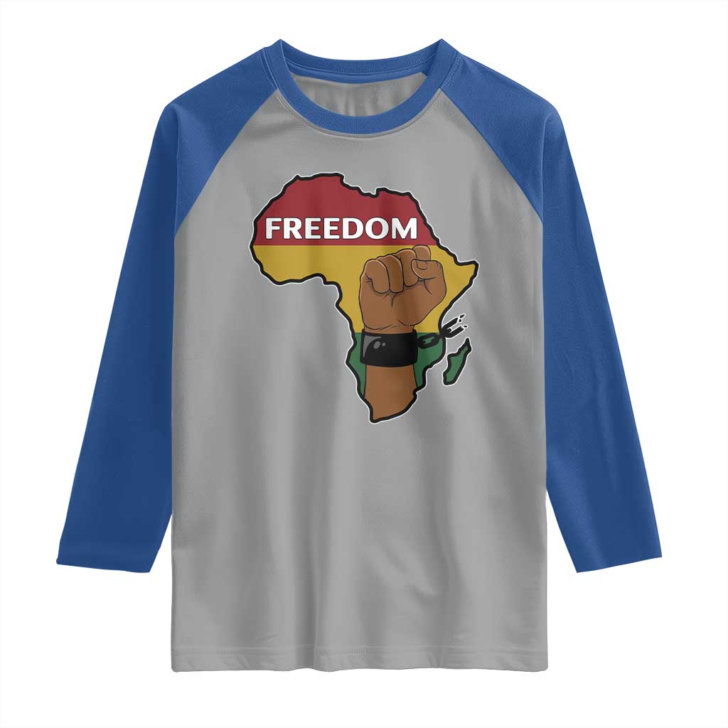 Africa Freedom Liberation Black Power Raglan Shirt TS14 Sport Gray Royal Print Your Wear
