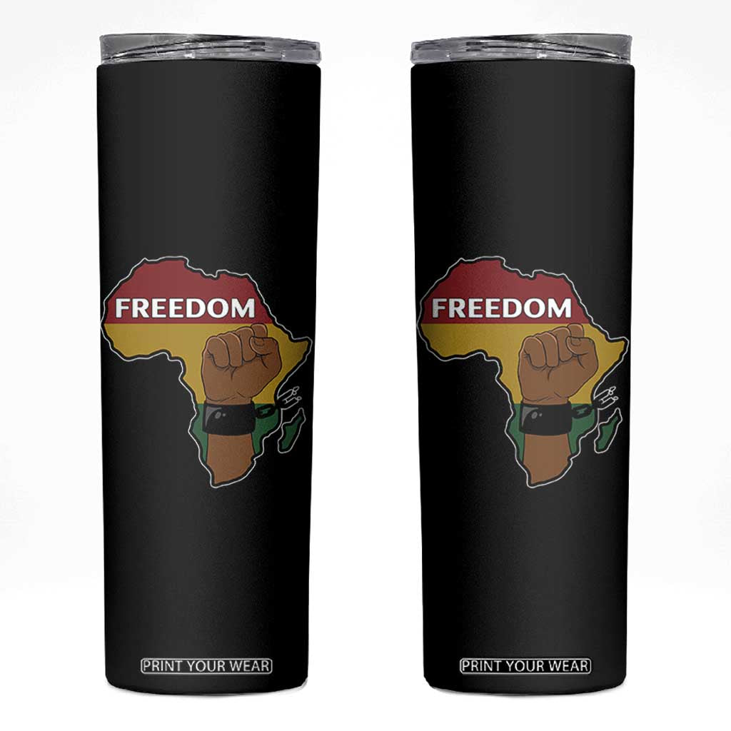 Africa Freedom Liberation Black Power Skinny Tumbler TS14 Black Print Your Wear