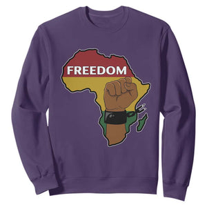 Africa Freedom Liberation Black Power Sweatshirt TS14 Purple Print Your Wear