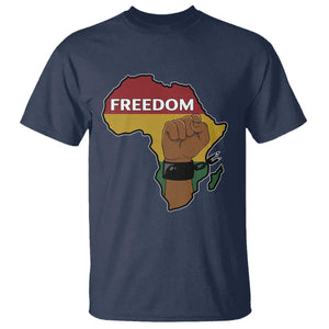 Africa Freedom Liberation Black Power T Shirt TS14 Navy Print Your Wear