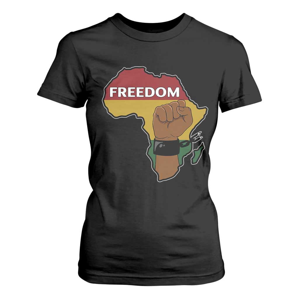 Africa Freedom Liberation Black Power T Shirt For Women TS14 Black Print Your Wear