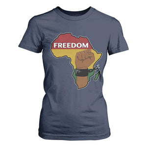 Africa Freedom Liberation Black Power T Shirt For Women TS14 Navy Print Your Wear