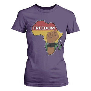Africa Freedom Liberation Black Power T Shirt For Women TS14 Purple Print Your Wear