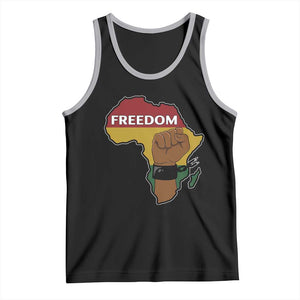 Africa Freedom Liberation Black Power Tank Top TS14 Black Athletic Heather Print Your Wear