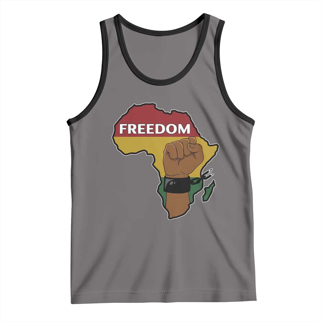 Africa Freedom Liberation Black Power Tank Top TS14 Deep Heather Black Print Your Wear