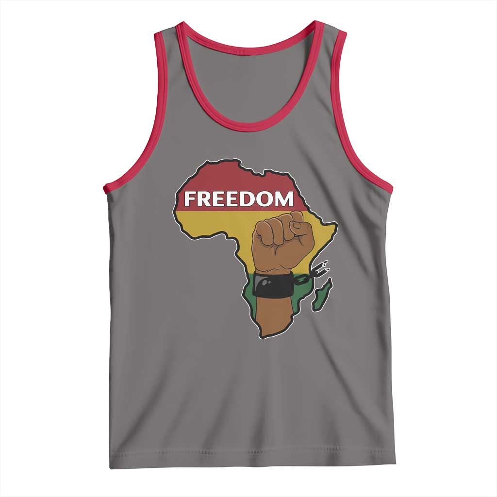 Africa Freedom Liberation Black Power Tank Top TS14 Deep Heather Red Print Your Wear