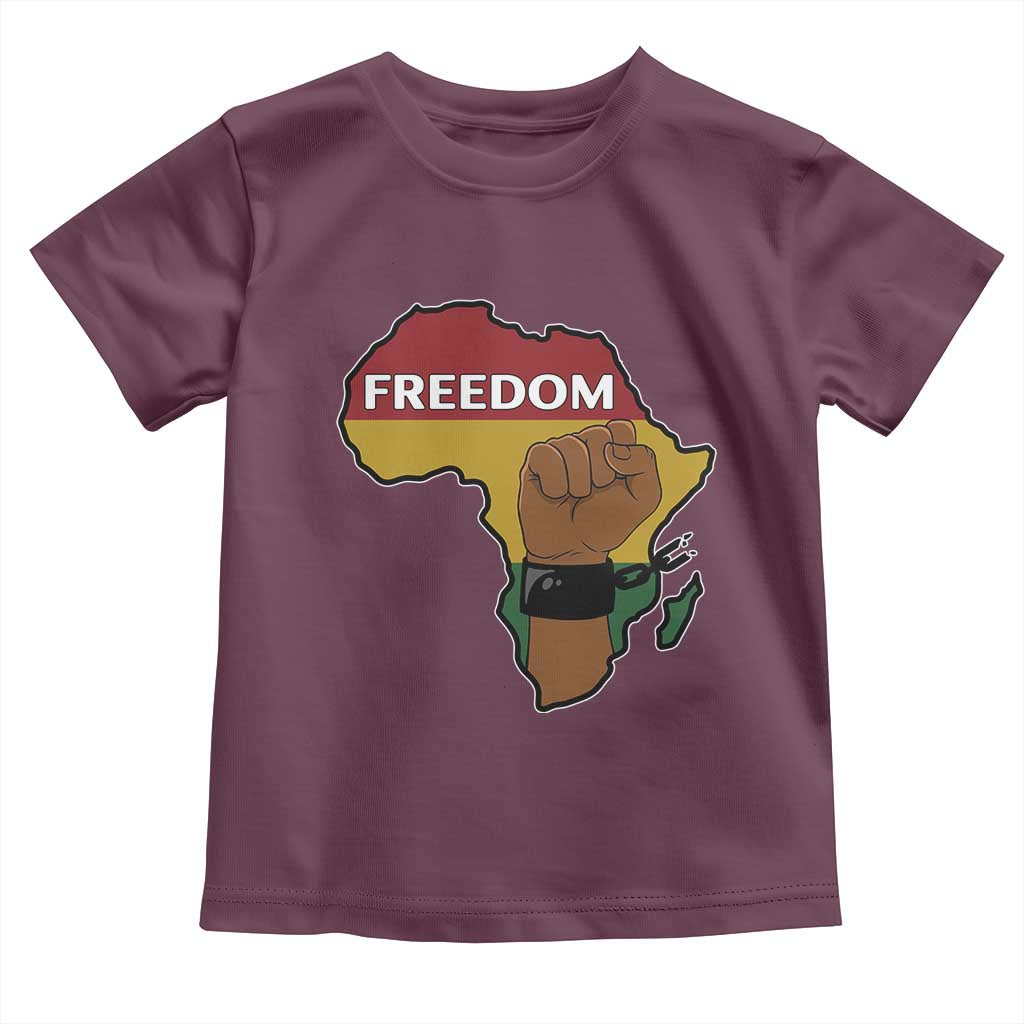Africa Freedom Liberation Black Power Toddler T Shirt TS14 Maroon Print Your Wear