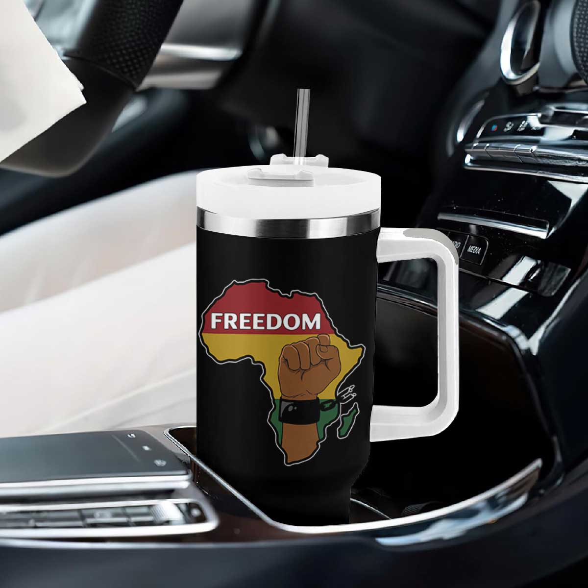 Africa Freedom Liberation Black Power Tumbler With Handle TS14 Print Your Wear