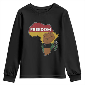 Africa Freedom Liberation Black Power Youth Sweatshirt TS14 Black Print Your Wear