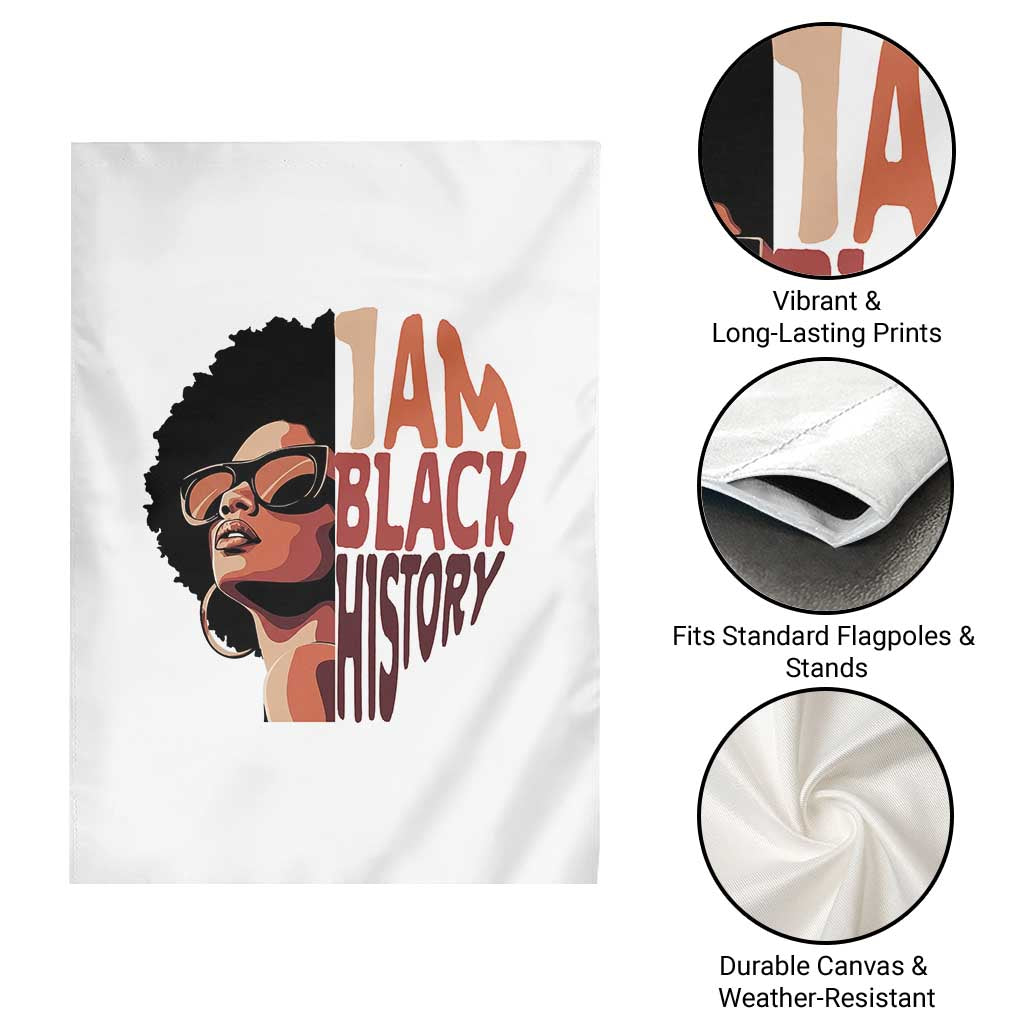 I Am Black History Garden Flag African American Pride TS14 Print Your Wear
