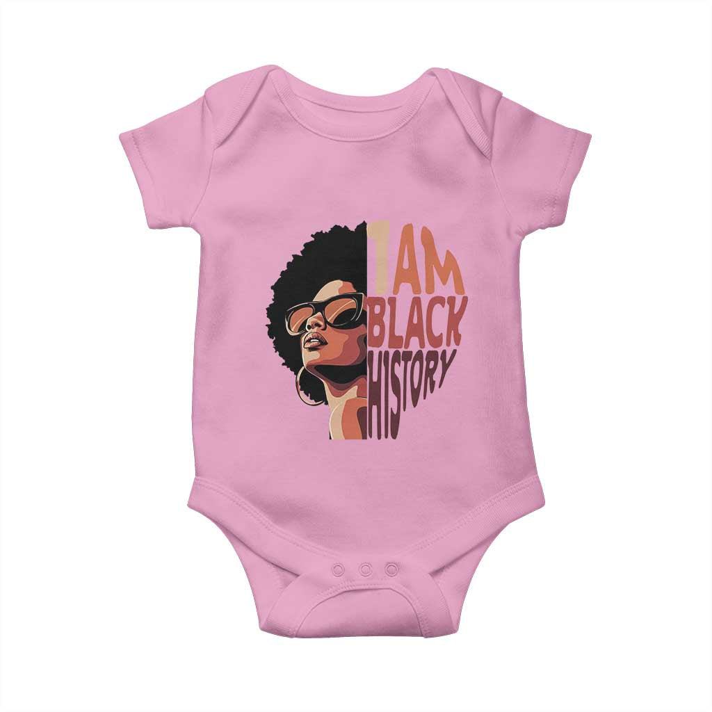 I Am Black History Baby Onesie African American Pride TS14 Light Pink Print Your Wear