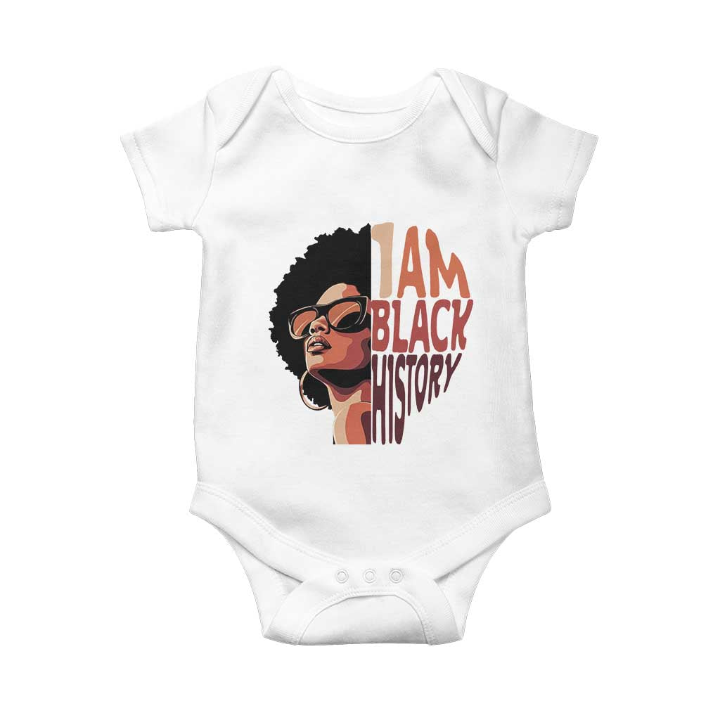I Am Black History Baby Onesie African American Pride TS14 White Print Your Wear