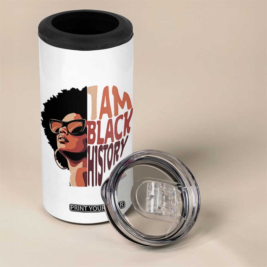I Am Black History 4 in 1 Can Cooler Tumbler African American Pride TS14 Print Your Wear