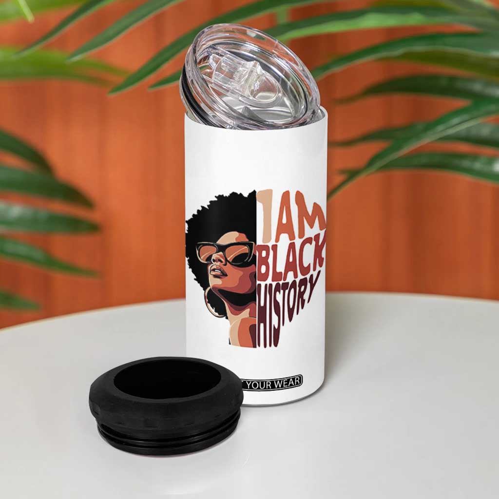 I Am Black History 4 in 1 Can Cooler Tumbler African American Pride TS14 Print Your Wear