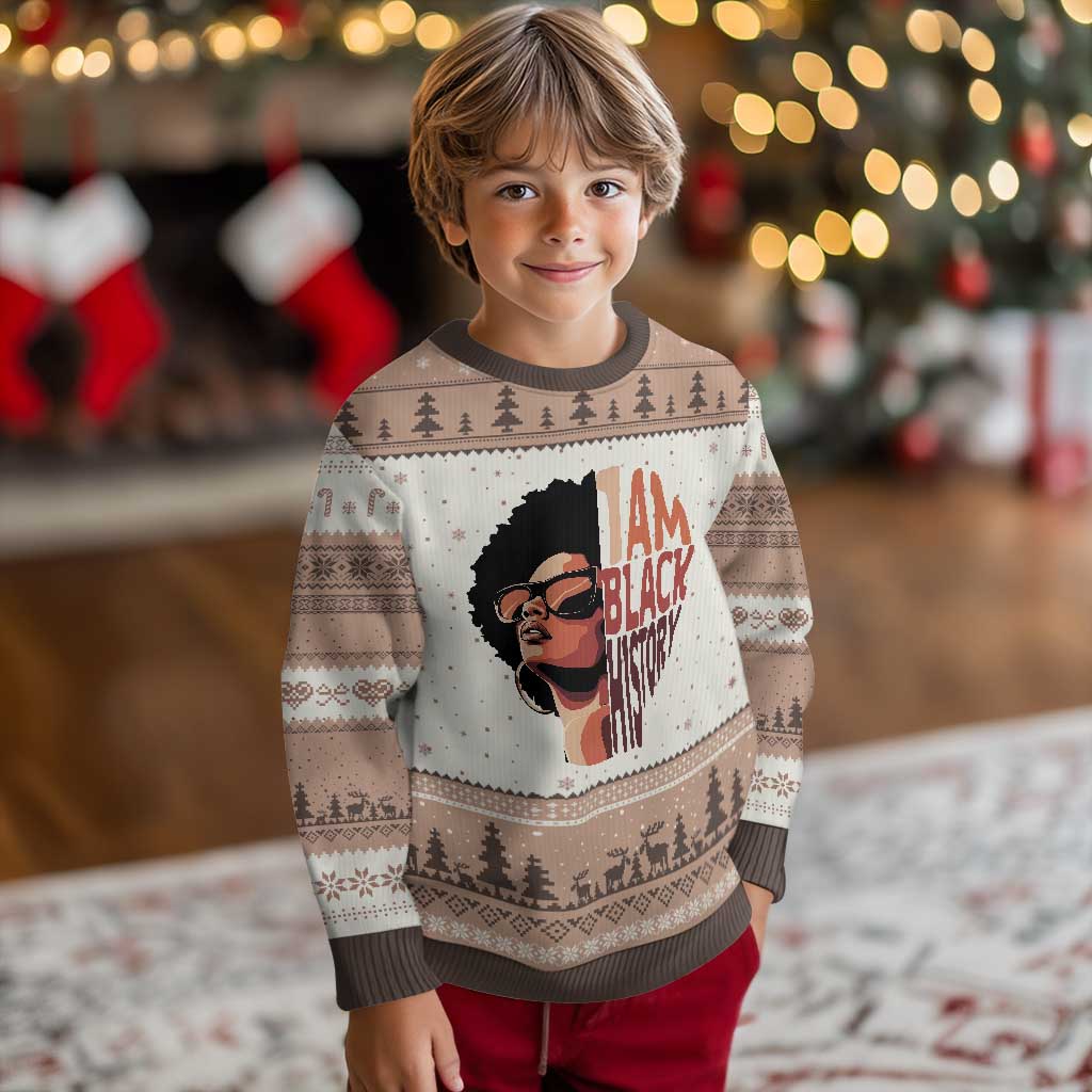 I Am Black History Ugly Christmas Sweater African American Pride TS14 Mocha Mousse Print Your Wear