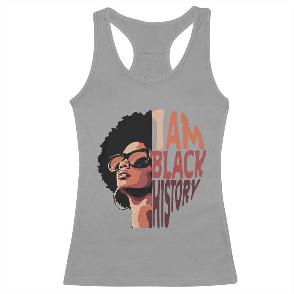 I Am Black History Racerback Tank Top African American Pride TS14 Sport Gray Print Your Wear