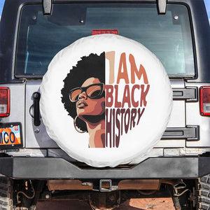 I Am Black History Spare Tire Cover African American Pride TS14 No hole White Print Your Wear