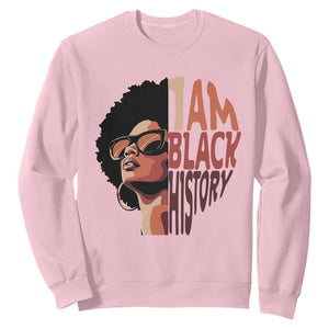 I Am Black History Sweatshirt African American Pride TS14 Light Pink Print Your Wear